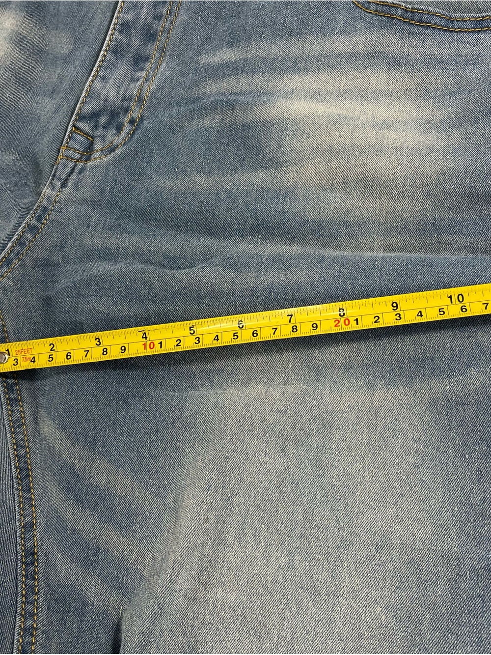 Slim Straight Light Blue Washed Men's Jeans - Picture 4 of 9